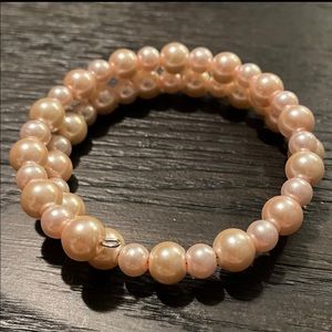 Wire beaded wrap around bracelet